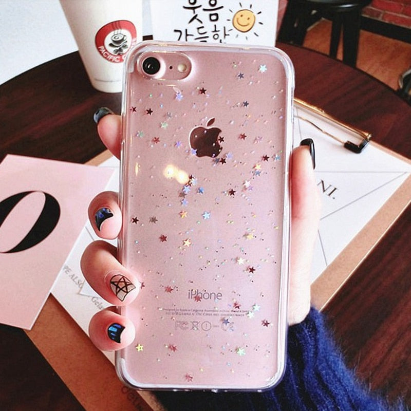Case Anti-Shock Gliter para iPhone